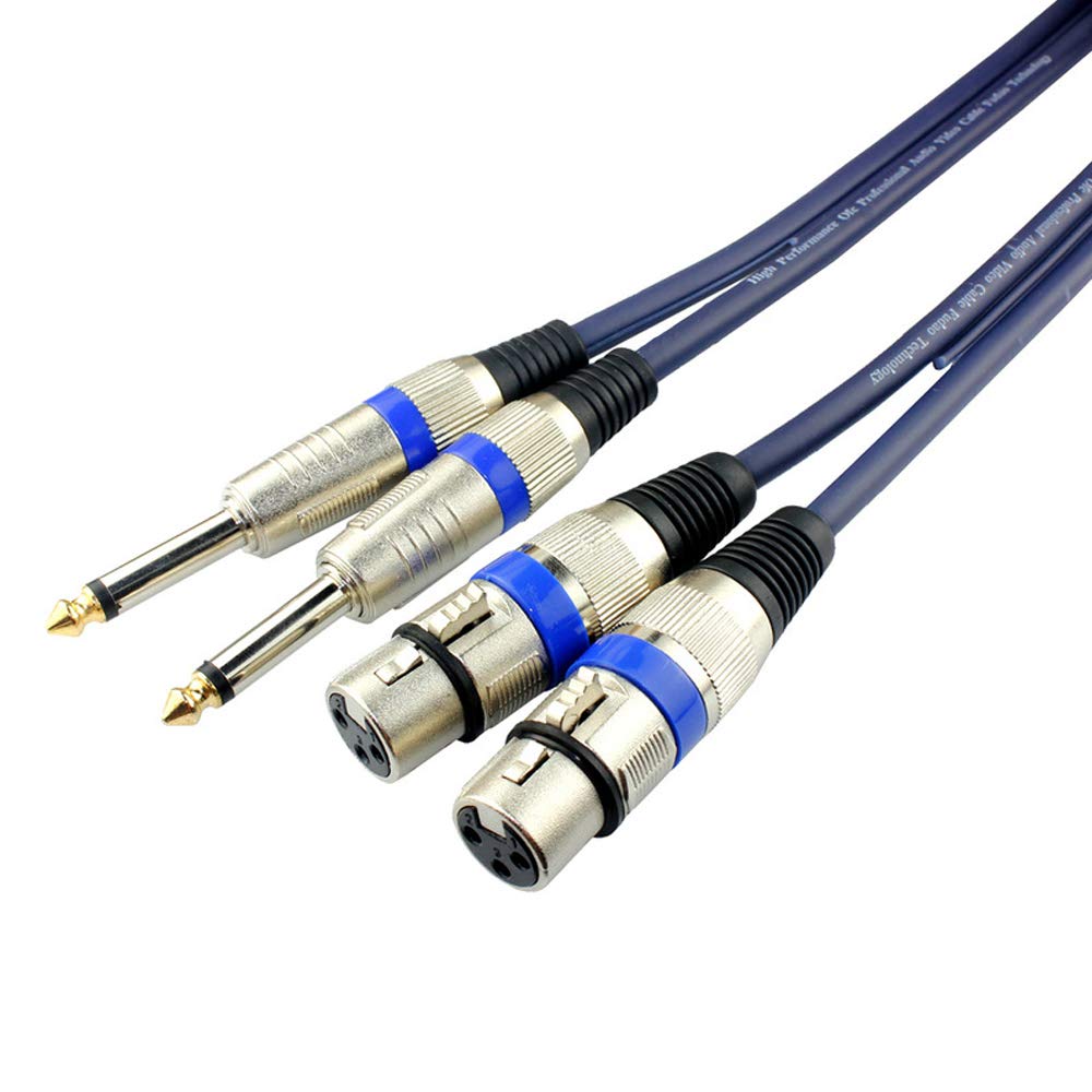Amazon | キャノン変換ケーブル マイクケーブル モノラルフォン×2-XLR